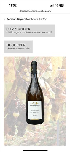 Dolina Loare Domaine S Hautes Souches Sauvignon 2022