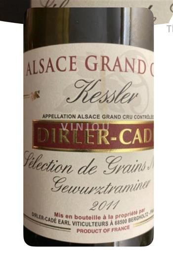 Alzacija Alsace Grand Cru Sélection de Grains Nobles Dirler-Cadé Kessler 2011