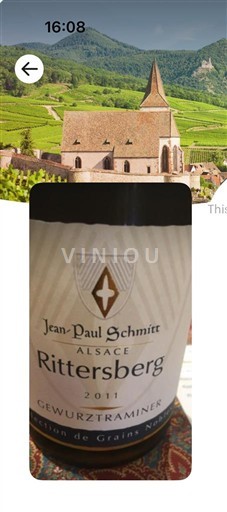 Alsace Jean-Paul Schmitt Rittersberg grain Noble 2011