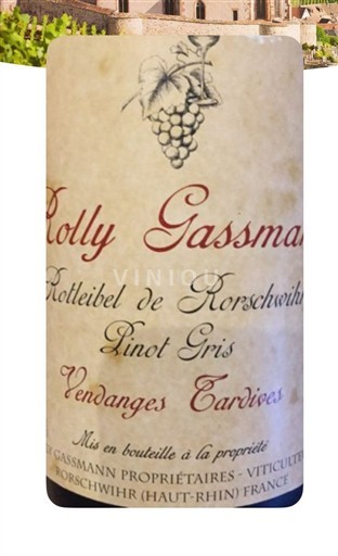 Alsasko Rulandské šedé Vendanges Tardives Rolly Gassmann Rotleibel de Rorschwihr Pinot Gris Vendanges Tardives 2008