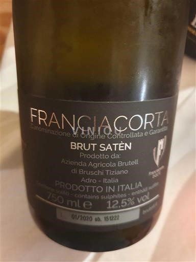 Lombardie Franciacorta Azienda Agricola Brutell di Bruschi Tiziano Brut Satèn 2022