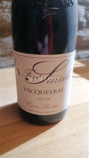 Rhônen laakso Vacqueyras Domaine Font Sarade Prestige 2019