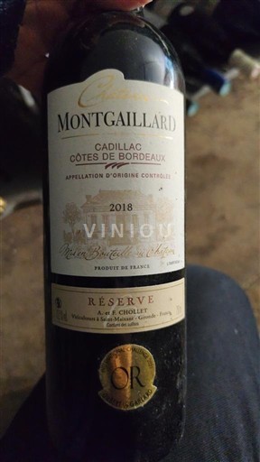 Bordeaux Cadillac-côtes-de-bordeaux Montgaillard Réserve 2018