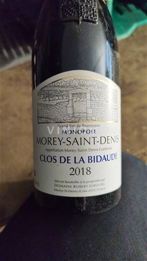 Burgundy Morey-Saint-Denis Robert Gibourg Clos de la Bidaude 2018