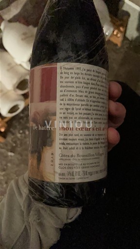 Roussillon Côtes du Roussillon Villages Clos des Fées De battre mon cœur s'est arrêté 2019