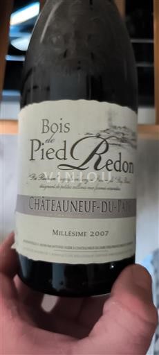 Valle del Ródano Châteauneuf-du-Pape. Bois de Pied Redon 2007