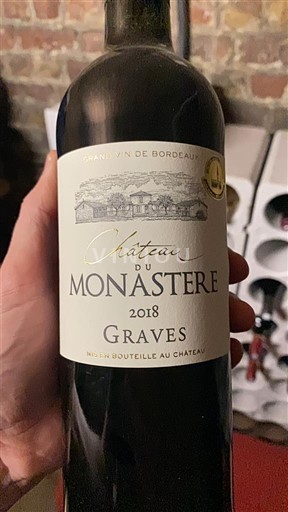 Bordeaux Graves Château Monastère 2018