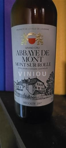 Vaud No especificado Grand Cru Abbaye de Mont 2007