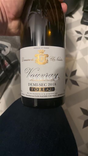 Loire Valley Vouvray Domaine Clos Naudin Fôréal 2018