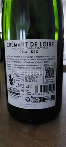 Loire Valley Crémant de Loire Caves Elisabeth Non-Vintage