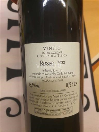 Veneto Colli Euganei Azienda Vinivinicola Colle Mattara Rosso 2023