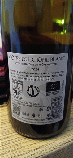Valle del Rodano Côtes-du-Rhône Clos Saffranier 2024