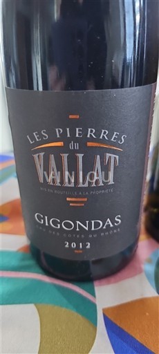 Rhônen laakso Gigondas Les Pierres du Vallat 2012