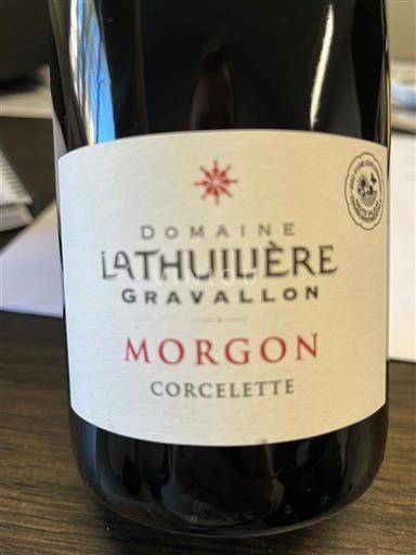 Beaujolais Morgon Domaine Lathuilière Gravallon Corcelette 2024