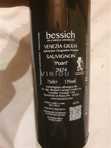 Frioul-Vénétie-Julienne Venezia Giulia Bessich Sauvignon 2024