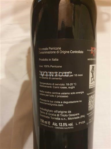 Sicília Monreale Casa di Grazia Monreale Perricone Não Sazonado