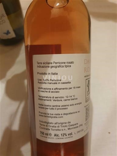 Sicily Not Specified Terre di Gratia Perricone Rosato 2024