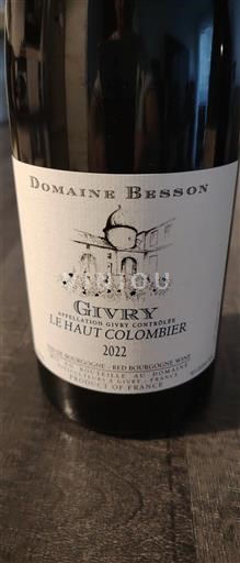Burgundi Givry Domaine Besson Le Haut Colombier 2021