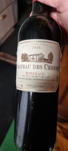 Bordeaux Château S Cèdres 2015