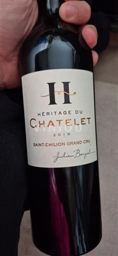 Burdeos Saint-Émilion Gran Cru Grand Cru Héritage du Chatelet 2019
