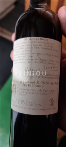 Rhônen laakso Määrittelemätön Serge Liotaud & Fils Sainte Jalle Bio'Années Rouge 2007