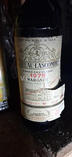 Bordeaux Margaux Grand Cru Château Lascombes 1978