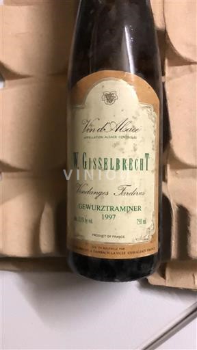 Alsace Vendanges Tardives Château W. Gisselbrecht Vendanges Tardives 1997