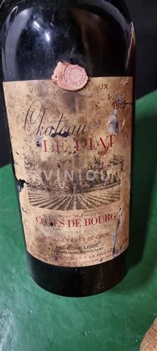 Burdeos Côtes-de-bourg Château Le Plat 1989