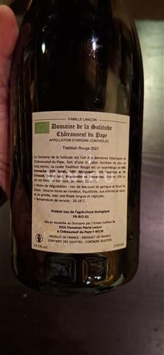 Valle del Ródano Châteauneuf-du-Pape. Domaine La Solitude Tradition Rouge 2021