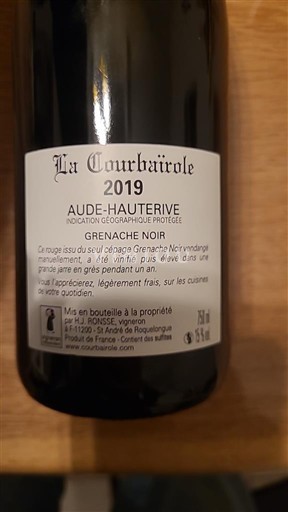 Languedoc Ospecificerad La Courbariôle 2019