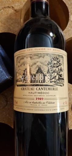 Bordeaux Haut-Médoc Grand Cru Château Cantemerle 1989