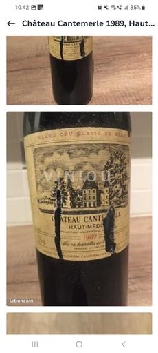 Bordeaux Haut-Médoc Grand Cru Château Cantemerle 1989