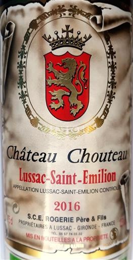 Bordeaux Lussac-saint-émilion Château Chouteau 2016