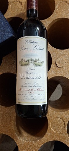 Bordeaux Haut-Médoc Château Peyre-Lebade 1989