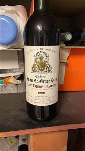 Bordeaux Saint-Émilion Grand Cru Grand Cru Château Haut La Grâce Dieu 1996