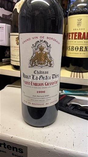 Bordeaux Saint-Émilion Grand Cru Grand Cru Château Haut La Grâce Dieu 1996