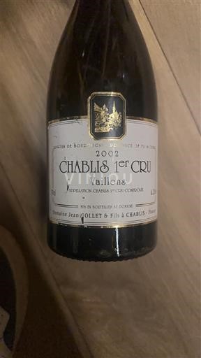 Burgundsko Nespecifikováno Premier Cru Domaine Jean Collet & Fils Vaillons 2002