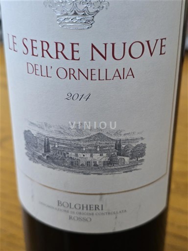 Toscane Bolgheri Ornellaia Le Serre Nuove 2014