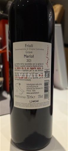 Friuli-Venezia Giulia Friuli Grave San Simone Prestige - Merlot 2023