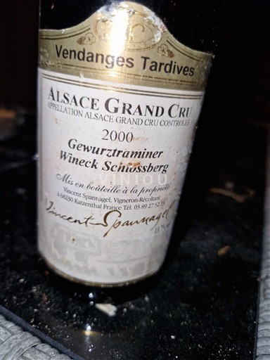 Alsace Alsace Grand Cru Grand Cru Vincent Spannagel Wineck Schlossberg 2000