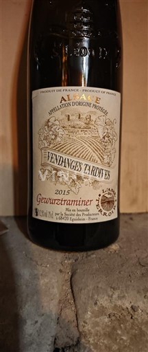 Elsass Vendanges Tardives L'Agapé Vendanges Tardives 2015