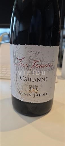 Vallée du Rhône Cairanne Alain Jaume Les Travers 2020