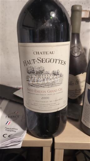Bordeaux Saint-Émilion Grand Cru Château Haut-Segottes 2000