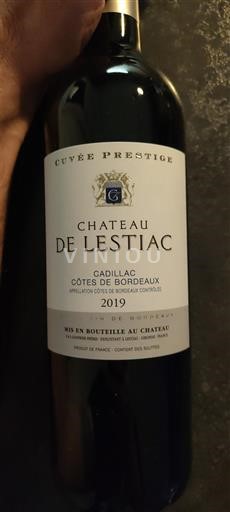 Bordeaux Cadillac Côtes de Bordeaux Château Lestiac Prestige 2019