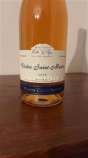 Bordeaux Bordo rose Maison Colin Seguin Cloître Saint-Martin 2020