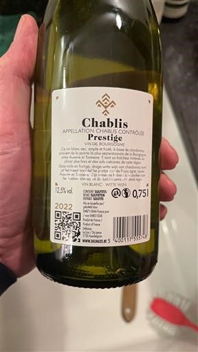 Burgundi Chablis Domaine SM Prestige 2022