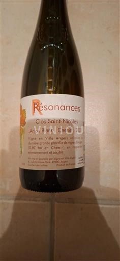 Valle del Loira Anjou Clos Saint-Nicolas Résonances 2023