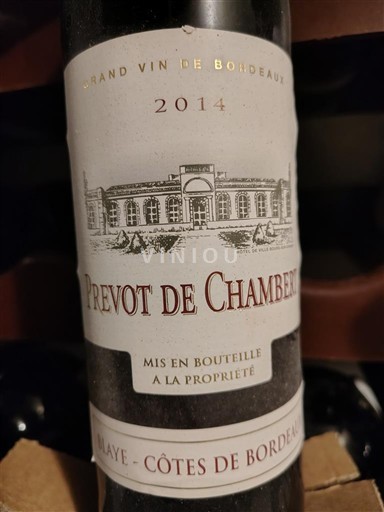 Burdeos Blaye-Côtes de Burdeos Prevot de Chamberet 2014