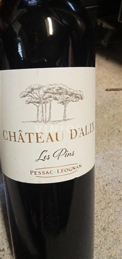 Bordeaux Pessac-Léognan Château Alix Les Pins 2018