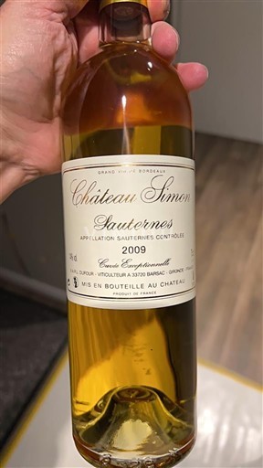 Bordeaux Sauternes Château Simon Exceptionnelle 2009